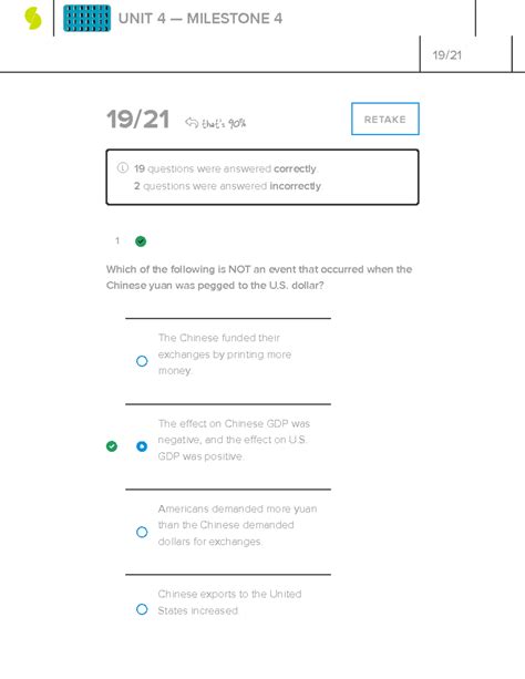 Macroeconomics Milestone 4 1 19 21 That S 90 RETAKE 19 Questions