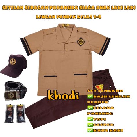 Jual Setelan Seragam Pramuka Siaga Sekolah Anak Laki Laki Baju Pramuka