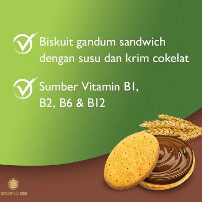 Roma Sari Gandum Sandwich Biskuit Susu Cokelat 115 G Alfagift