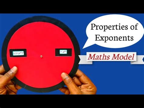 Laws Of Exponents Maths Model Maths Model Project Properties Of