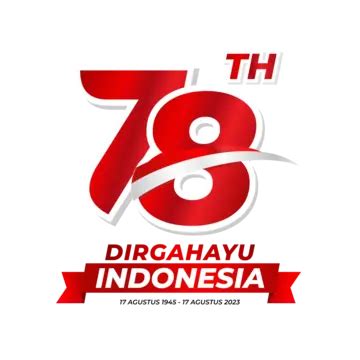 Indonesian Independence Day Text Th Vector Hut Ri Indonesia