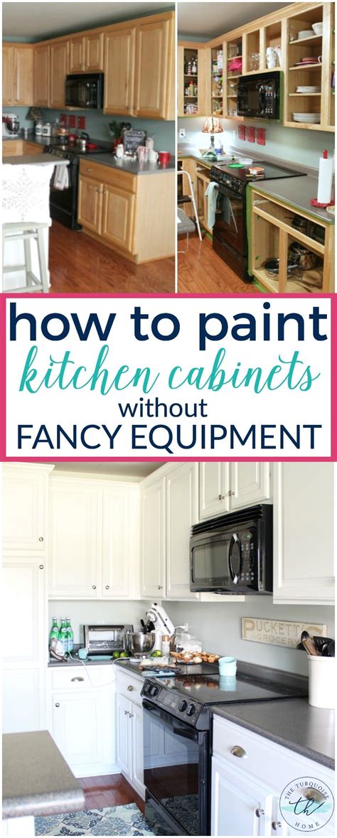 How To Paint Kitchen Cabinets Without Fancy Equipment Kitchen