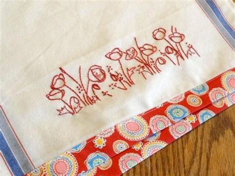 Redwork Kitchen Towels Hand Embroidery Craftsy Hand Embroidery