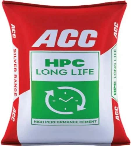 Acc Hpc Long Life Cement Packaging Size Kg At Bag In