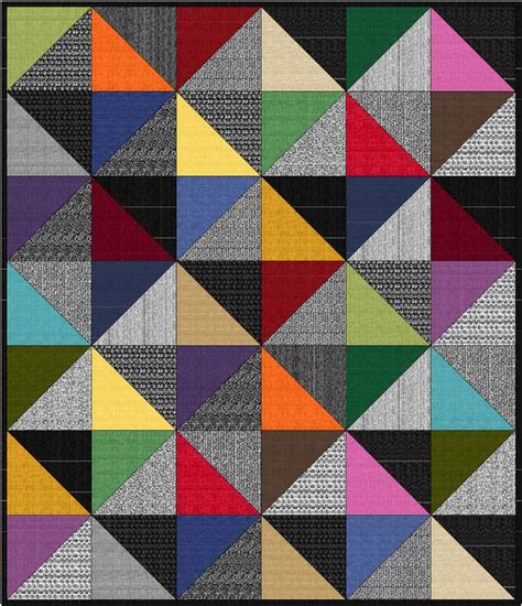 Modern Half Square Triangle Quilt Pattern Pattern Rjuuc Edu Np