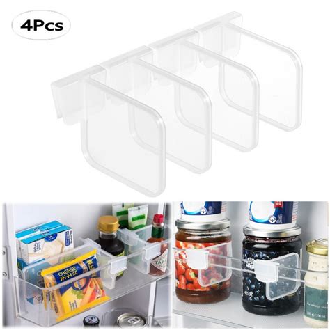 4 Pcs Refrigerator Classified Partition Board Adjustable Fridge