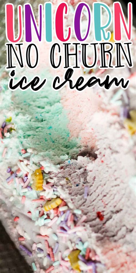 Berry Flavored Unicorn No Churn Ice Cream Recipe