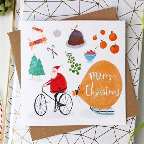 Festive Pack Of Christmas Cards Pack Of Quirky Illustrated Etsy