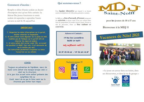 Calam O Mdj Programme Vacances De No L