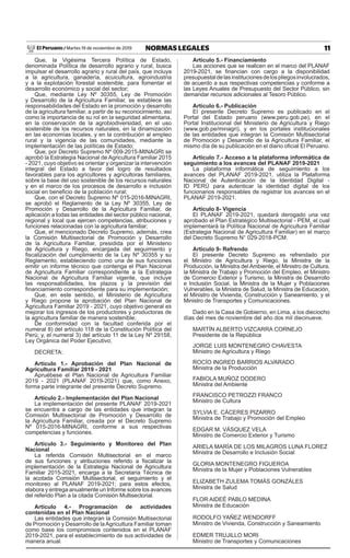 Plan Nacional De Agricultura Familiar Decreto Supremo N Pdf