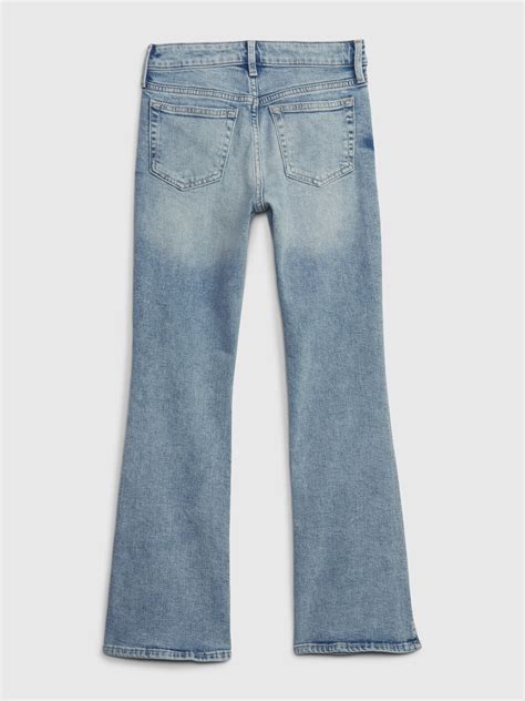 Kids High Rise Flare Jeans With Washwell Gap