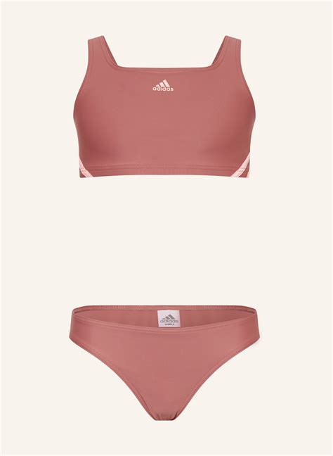 Adidas Bustier Bikini 3 Streifen In Rosé