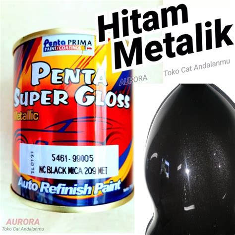 Cat Penta Super Gloss Nc Black Mica Met Ml Hitam Metalik