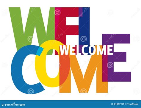 Welcome Word Stock Illustration Image 61067995