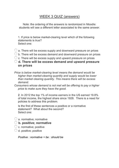 Ec Mt Week Quiz Answers Week Quiz Answers Note The