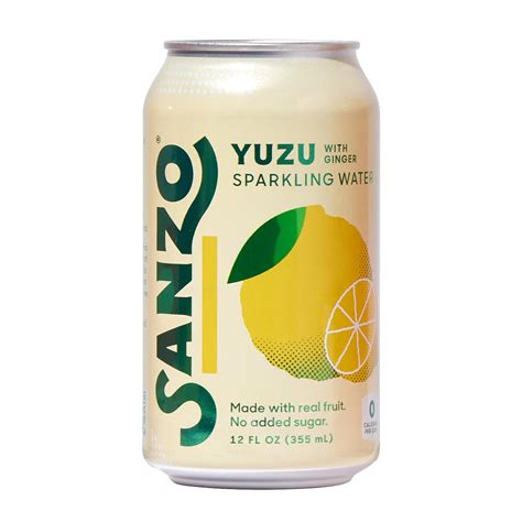 Flavored Sparkling Water Yuzu Lemon 12 Pack Carbonated Drink Made