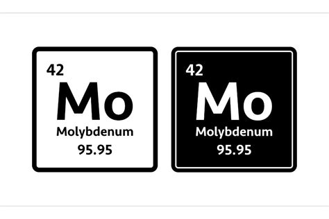 Molybdenum Symbol Chemical Element Graphic By Dg Studio Creative Fabrica