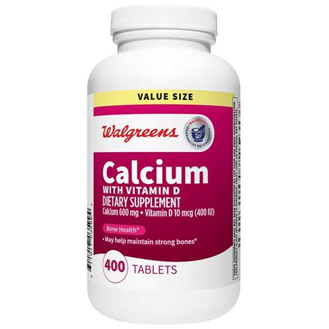 Walgreens Calcium With Vitamin D Tablets Walgreens