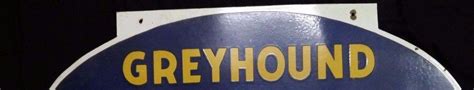 Vintage Greyhound Lines Bus Station Oval Porcelain Enamel Sign ...