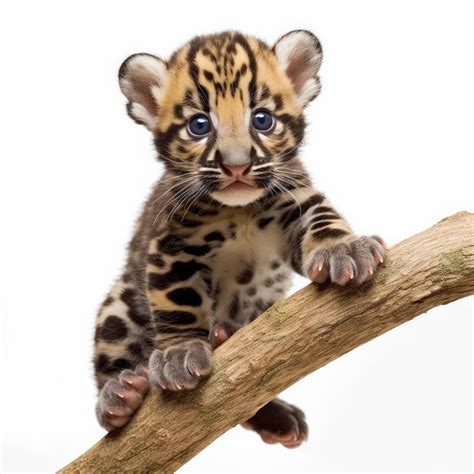 Premium AI Image | Acrobatic Baby Clouded Leopard Cub