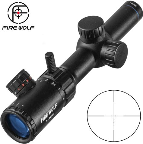 FIRE WOLF mira telescópica para Rifle de caza retícula verde roja 1