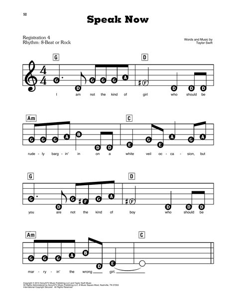 Taylor Swift Speak Now Guitar Chords