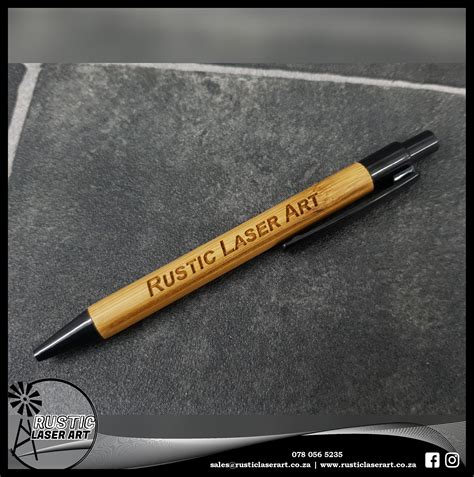 Engraved Bamboo Wood Pens Rustic Worx