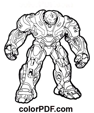 Hulkbuster Iron Man Coloring Pages And Books In Pdf