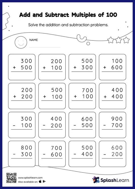 Add And Subtract Multiples Of 100 Vertical Addition And