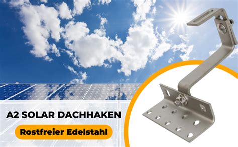 4 X A2 Dachhaken 3 Fach Verstellbar A2 Edelstahl 1 4016 PV