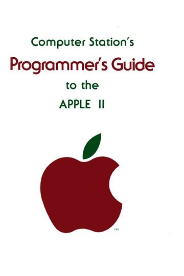 Programmers Guide To The Apple Ii Free Download Borrow And