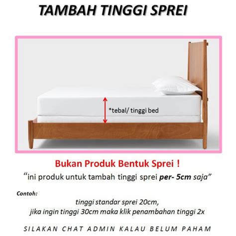 jual penambahan tinggi kasur sprei set bahan katun elbhe star grow