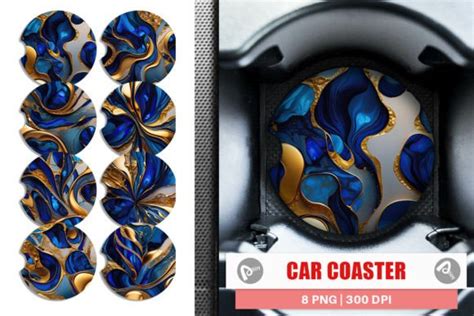 Car Coaster Metallic Marble Abstract Graphic By Artnoy Creative Fabrica