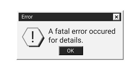 Retro Fatal Error Message In Black Color 49737592 Vector Art At Vecteezy