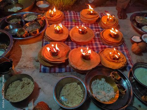 Gujarat Village Navratri Traditional Gehu Atta Akhand Diya Wheat Flour