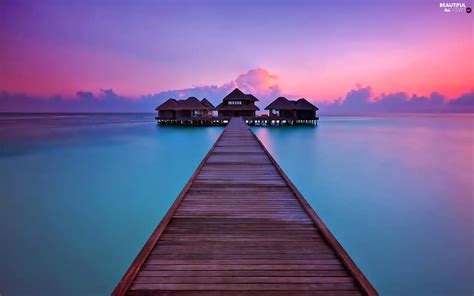 pier, Maldives, boutique hotels, Tropical, Great Sunsets, sea ...