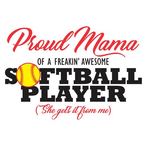 Proud Mama Softball Mom Shirts Design