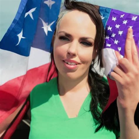 Jessica Fox Holding A Transgender Flag Photorealism Stable