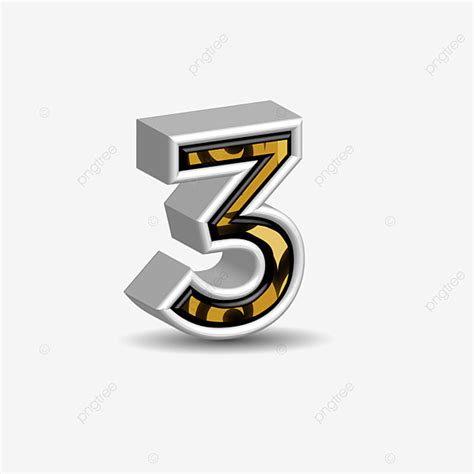 Number 3 Logo 3d