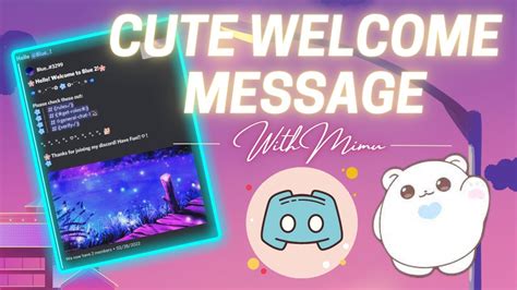 How To Set Up A Cute Welcome Message With The Mimu