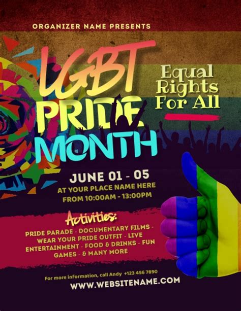 Lgbt Pride Month Flyer Template Postermywall