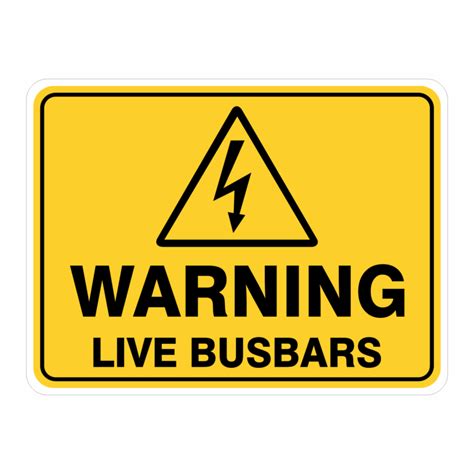 Live Busbars With Symbol Buy Now Discount Safety Signs Australia