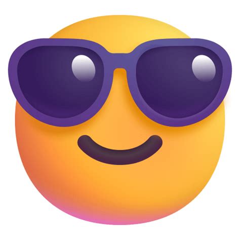 Smiling Face With Sunglasses 3d Icon Fluentui Emoji 3d Iconpack Microsoft