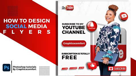 YouTube Channel Subscription Flyer In Photoshop Flyer Design Banner