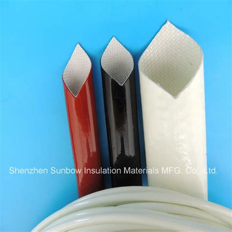 High Voltage 7 0kv Silicone Rubber Fiberglass Braided Sleeving China