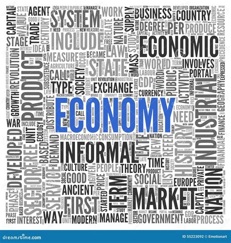 Economy Word Tag Cloud Design Stock Illustration Illustration Of