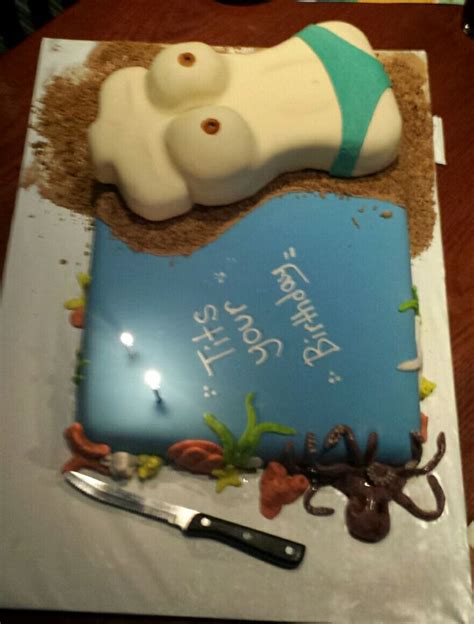 Top Less Bikini Girl Cake This Was My Husband S 40th Cake Beach