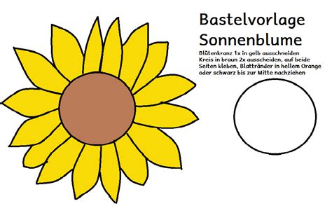 Basteln Im Sommer Sonnenblume Werkelwald