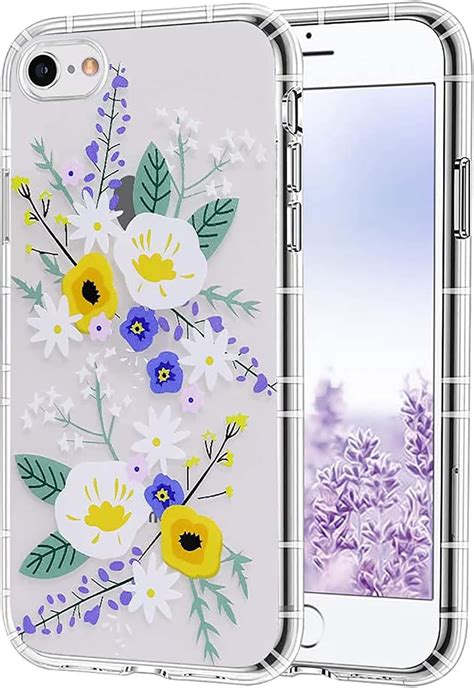 Ownest Compatible With Iphone Se Iphone 7 8 Case Flowers Frosted Pc