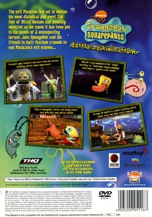 SpongeBob SquarePants Battle For Bikini Bottom Box Covers MobyGames